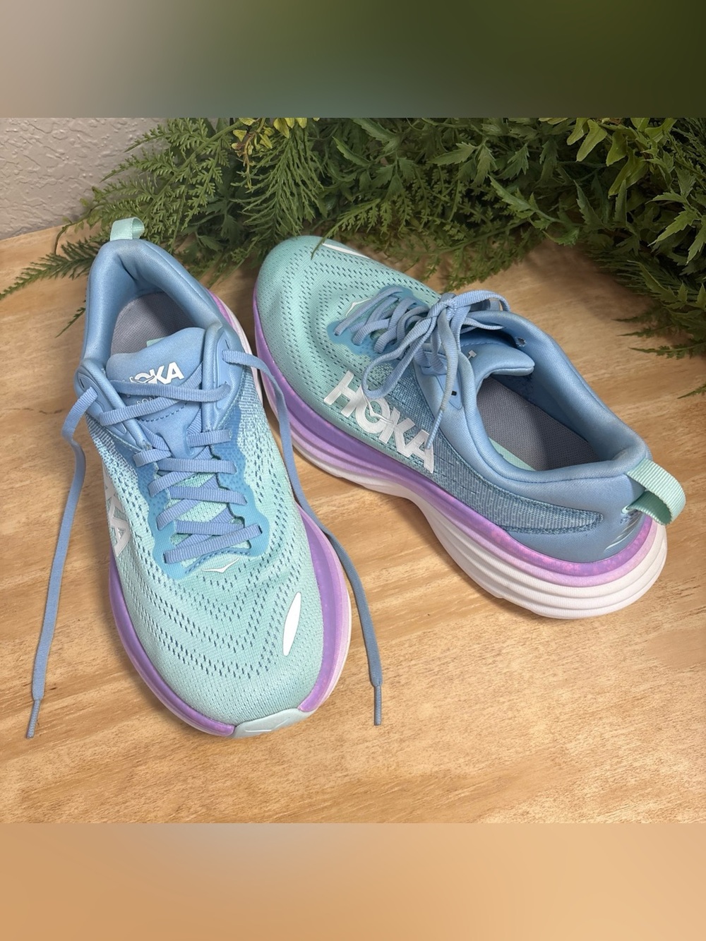 Hoka Women's blue and purple Athletic Running Shoes